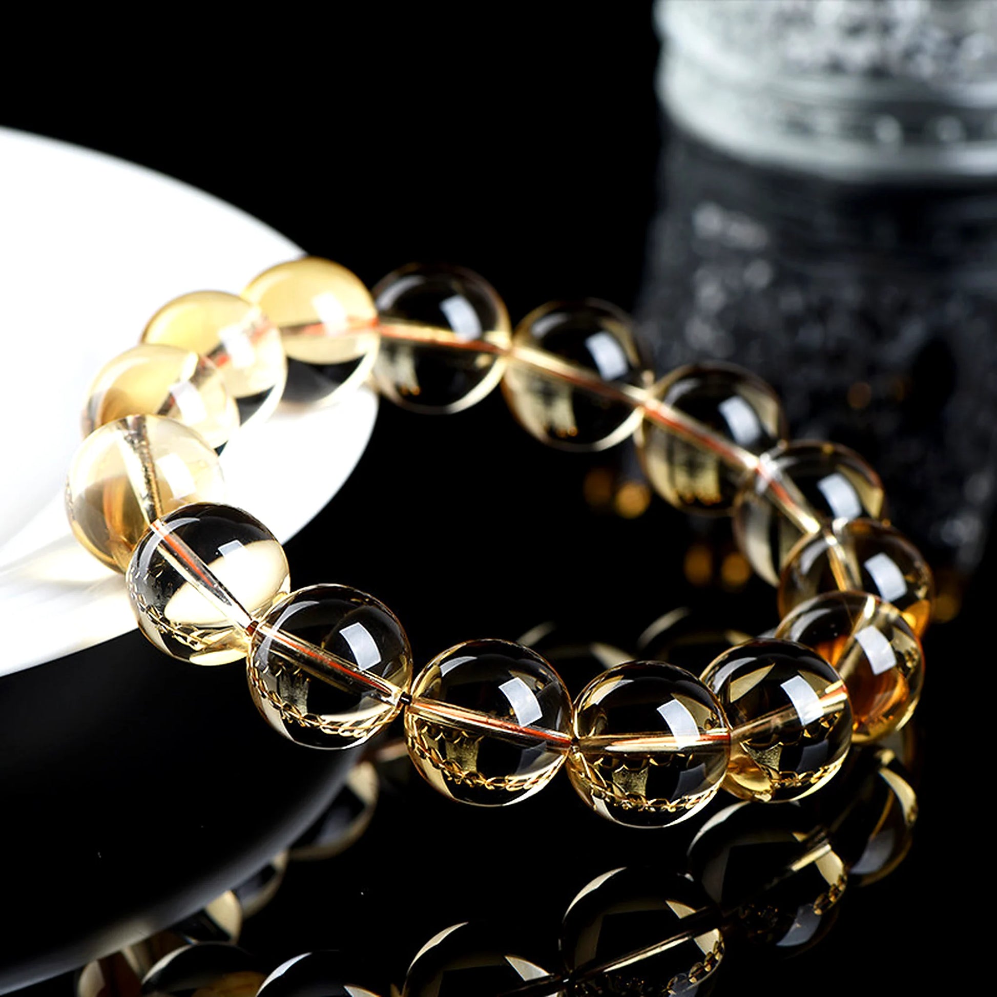 シトリン ブレスレット 8mm・10mmの着用イメージ