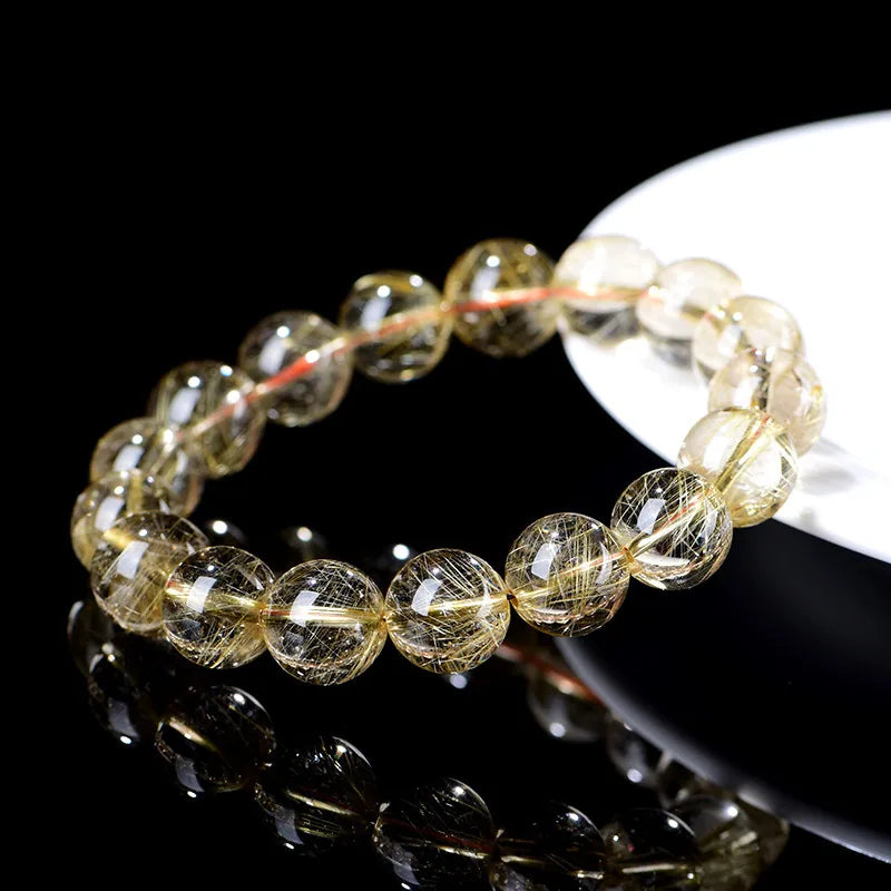 透明感が美しい金針ルチルクォーツブレスレット